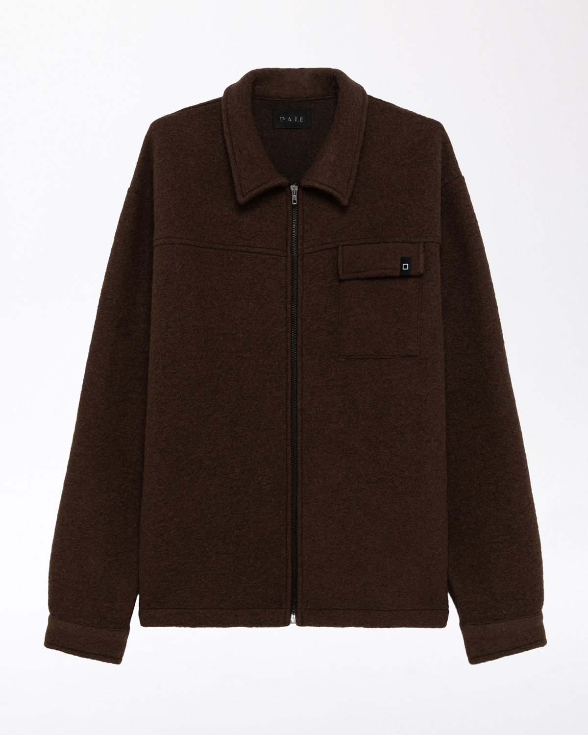 D.A.T.E.: SHIRT JACKET BASIC BROWN