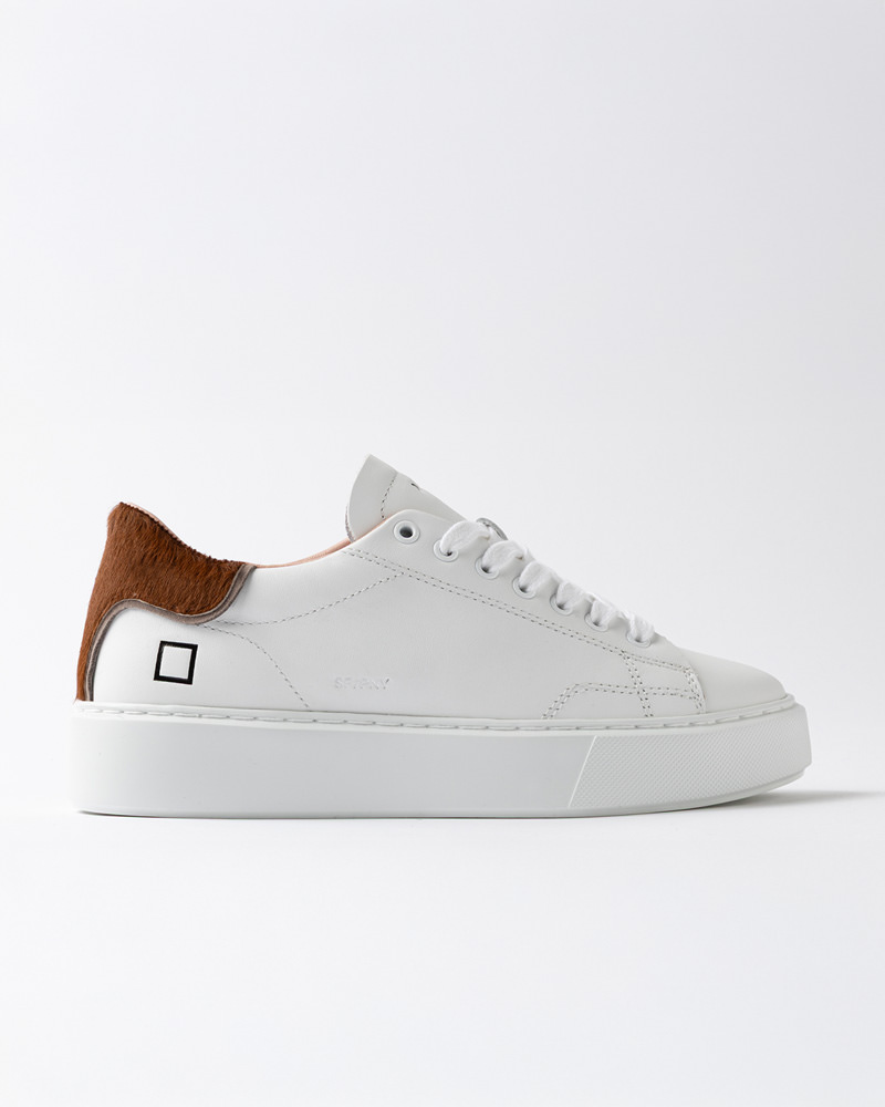 D.A.T.E.: SFERA PONY WHITE-CUOIO