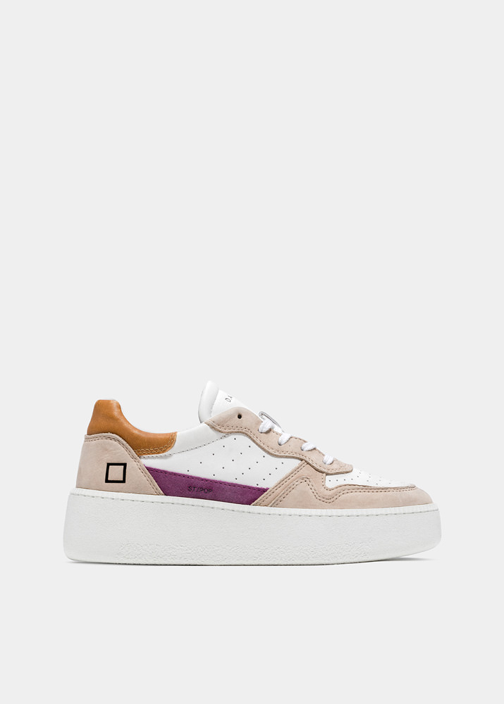 STEP POP WHITE-SAND | D.A.T.E. Sneakers