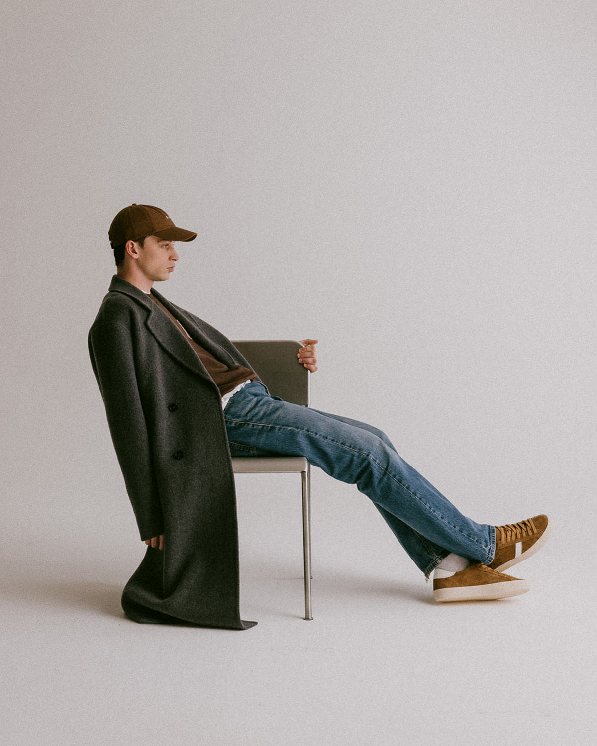 D.A.T.E.: COAT WOOL GREY