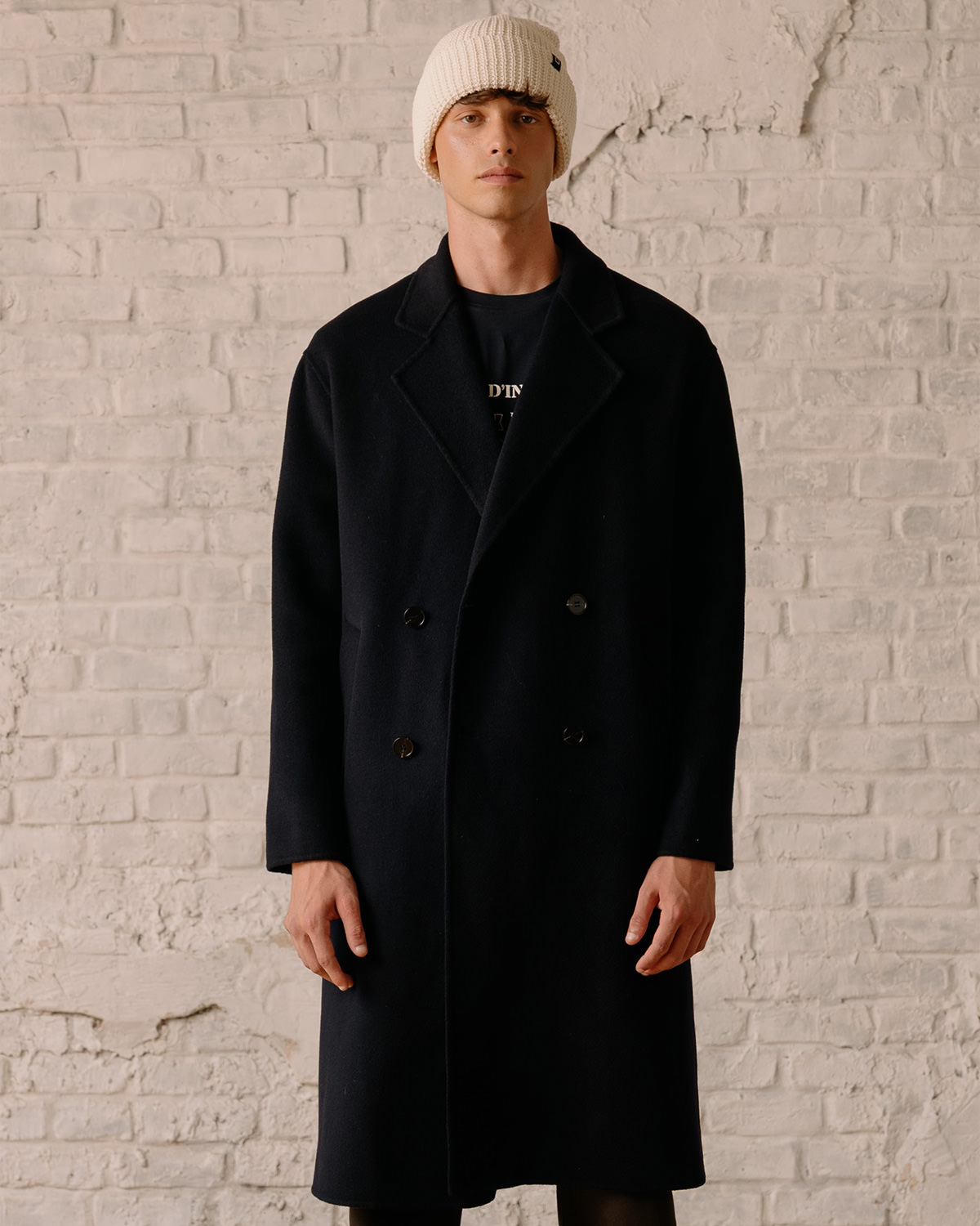 D.A.T.E.: COAT WOOL NAVY