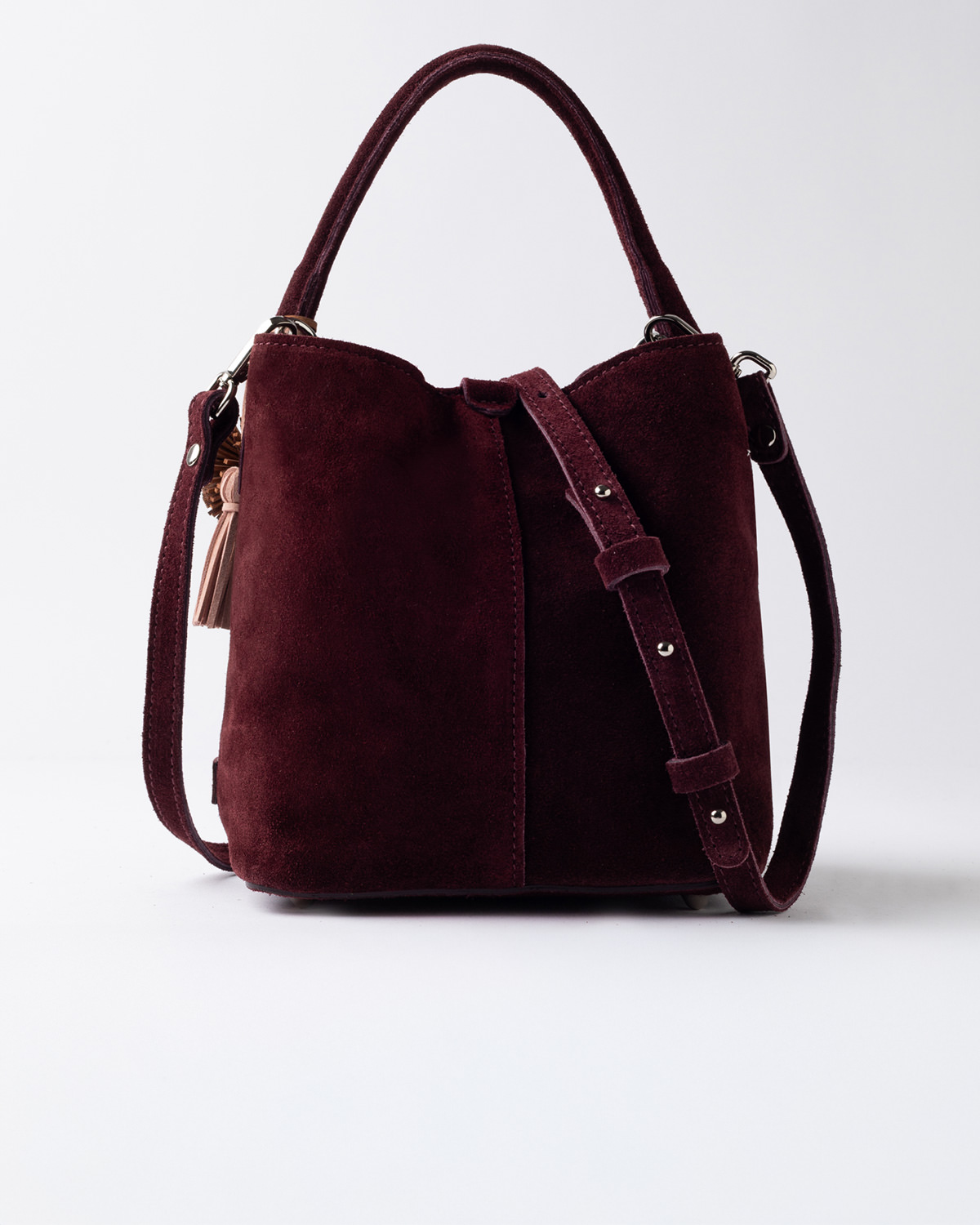 D.A.T.E.: PANIERE BAG VELOUR BORDEAUX
