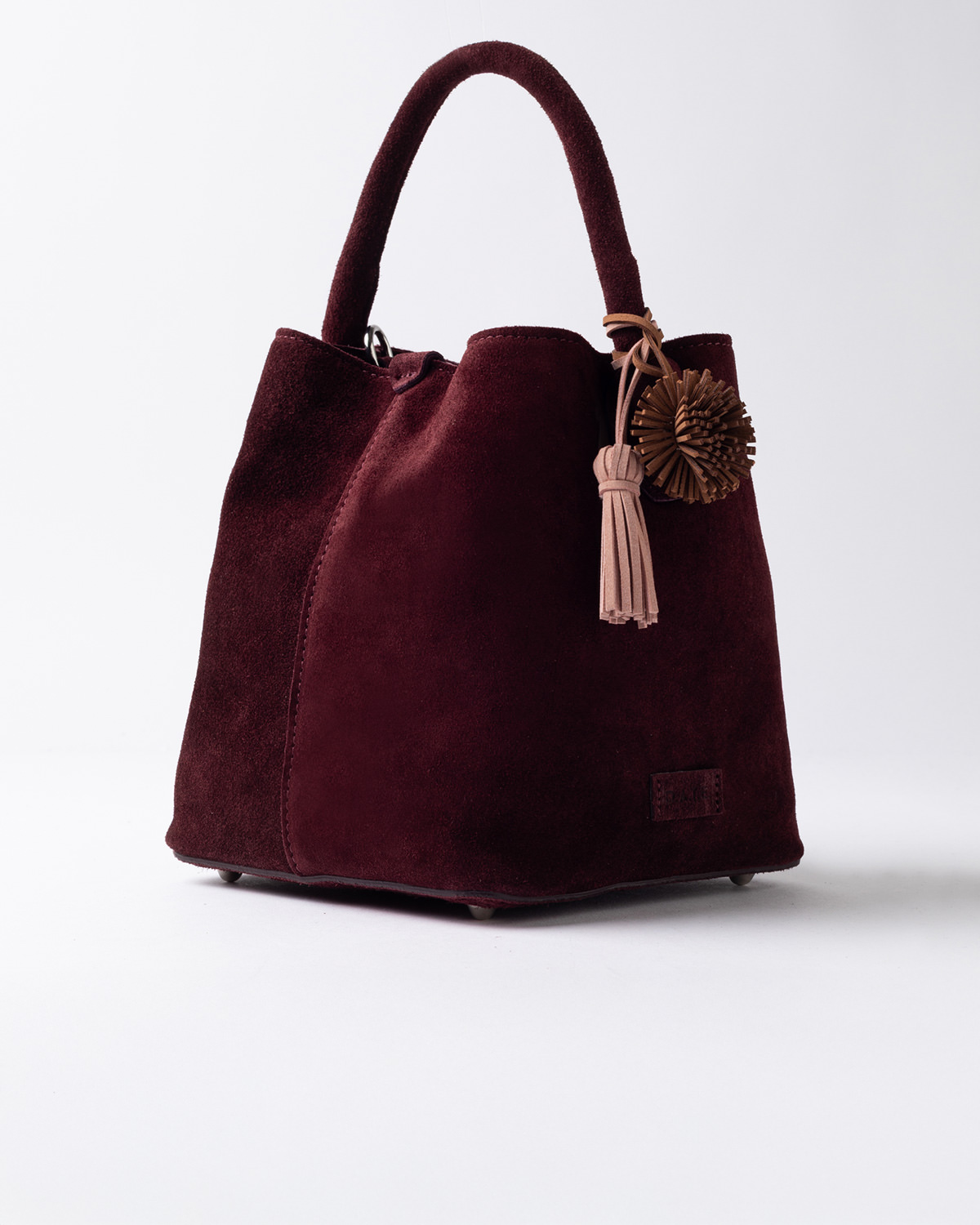 D.A.T.E.: PANIERE BAG VELOUR BORDEAUX
