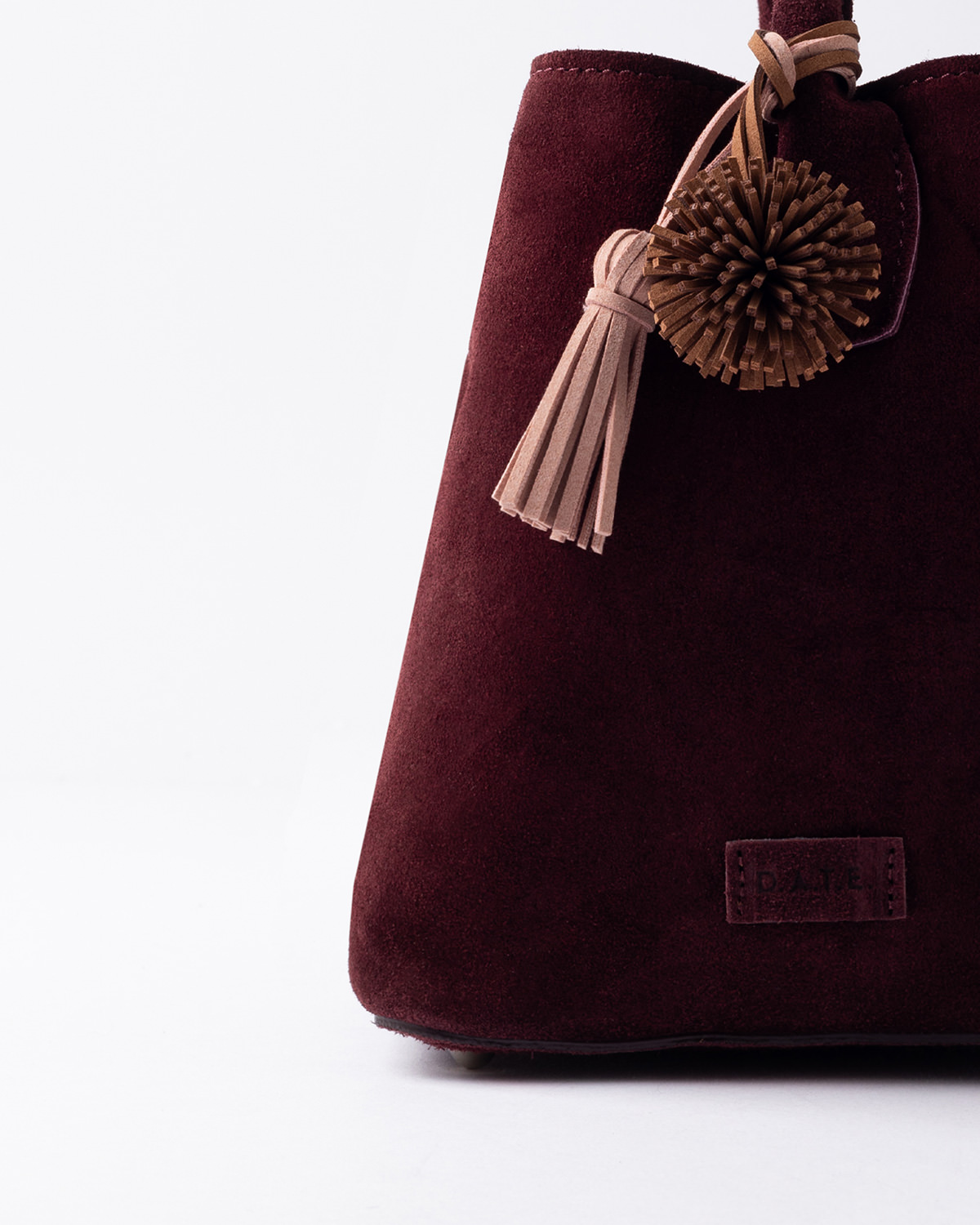 D.A.T.E.: PANIERE BAG VELOUR BORDEAUX