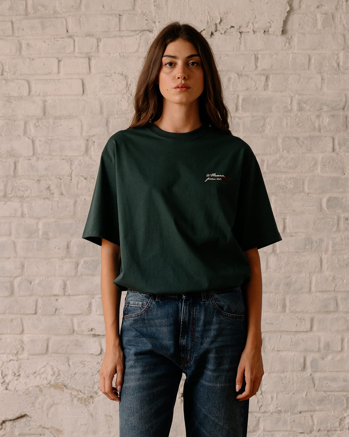D.A.T.E.: T-SHIRT FRANCOBOLLO GREEN