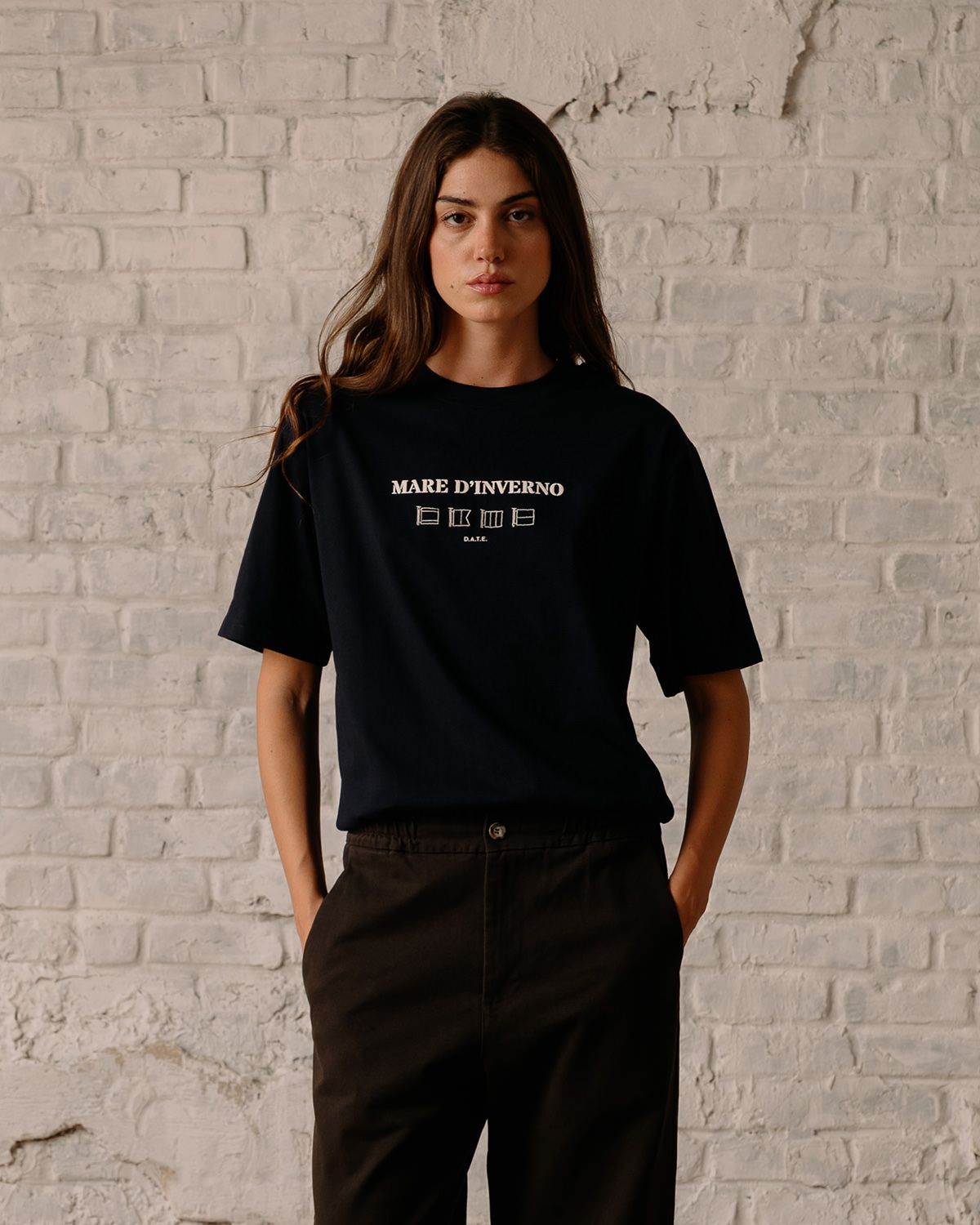 D.A.T.E.: T-SHIRT MARE D'INVERNO BLUE